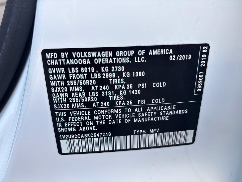 Used 2019 Volkswagen Atlas SE AWD/4WD image 21