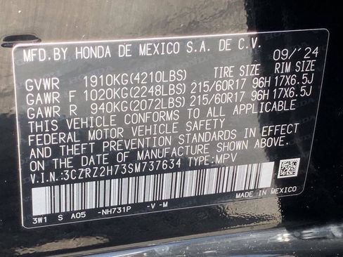 Certified 2025 Honda HR-V EX-L image 45