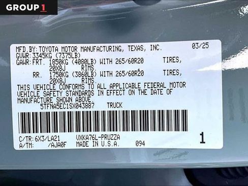 Certified 2025 Toyota Tundra Platinum AWD/4WD image 37