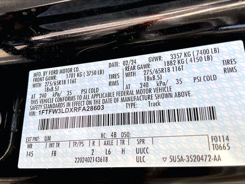 Certified 2024 Ford F150 XLT w/ Equipment Group 302A MID AWD/4WD image 33