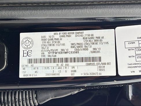 Used 2021 Ford F150 XLT w/ Equipment Group 302A High image 11