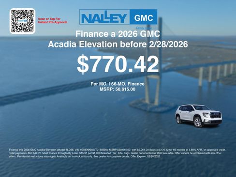 New 2026 GMC Acadia Elevation image 7