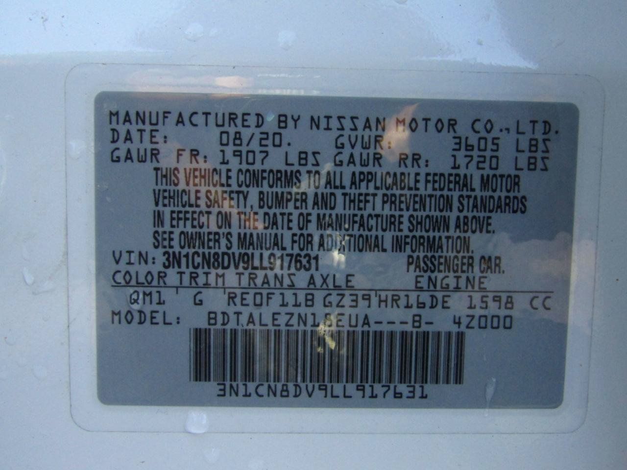 Used 2020 Nissan Versa S FWD image 26