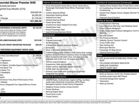 Used 2020 Chevrolet Blazer Premier w/ Driver Confidence II Package image 4