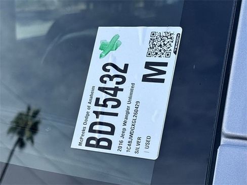 Certified 2016 Jeep Wrangler Unlimited Sport w/ Quick Order Package 24S image 31