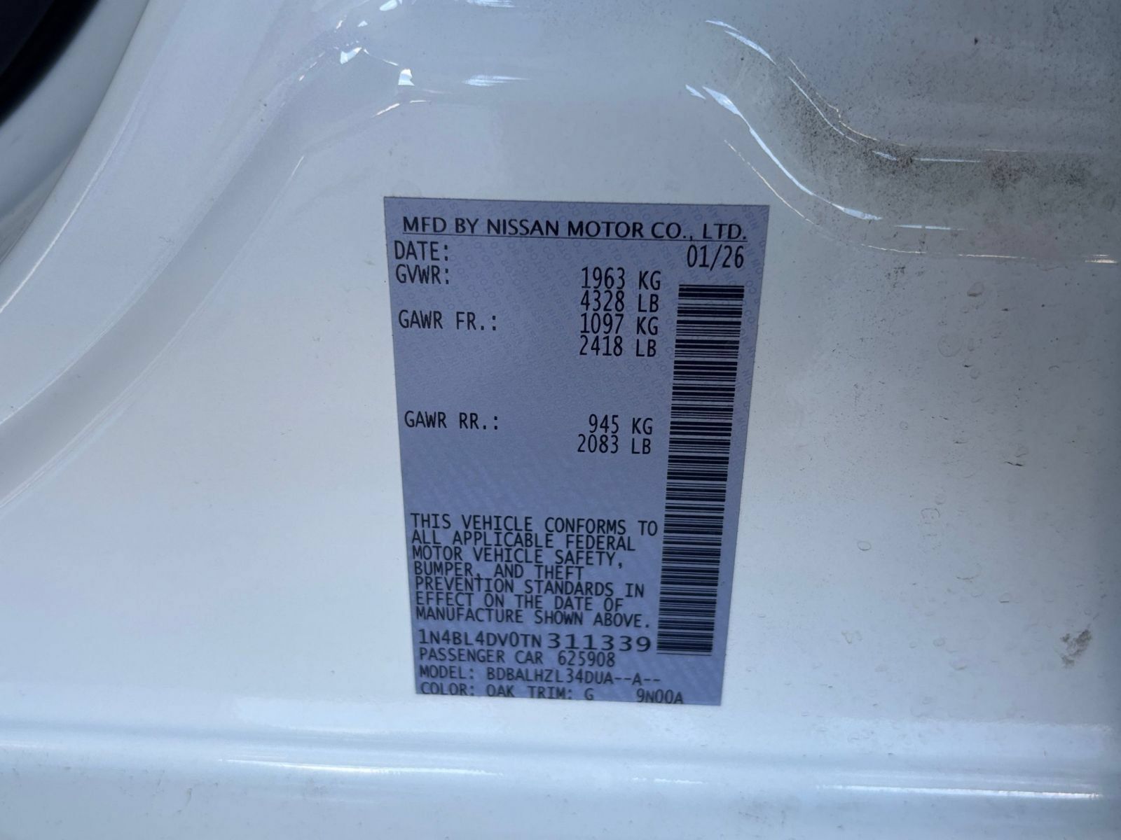 Used 2026 Nissan Altima 2.5 SV FWD image 28