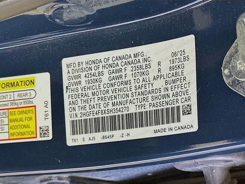 Certified 2025 Honda Civic Sport Touring image 36