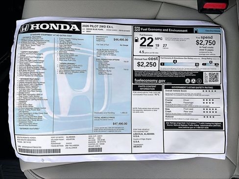 New 2026 Honda Pilot EX-L image 21