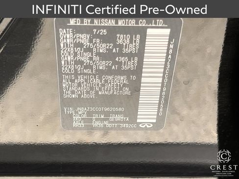 Certified 2026 INFINITI QX80 Autograph w/ Premium Cargo Package AWD/4WD image 35