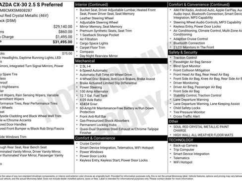 Certified 2025 MAZDA CX-30 AWD 2.5 S w/ Preferred Package image 27