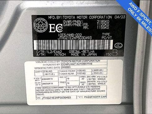 Used 2023 Lexus IS 350 F Sport image 44