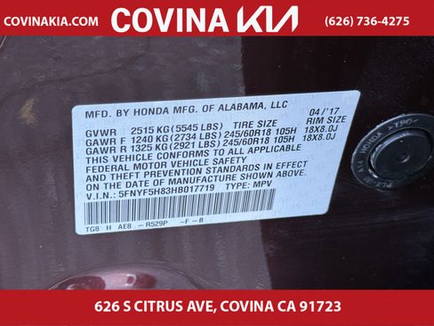 Used 2017 Honda Pilot EX-L image 34