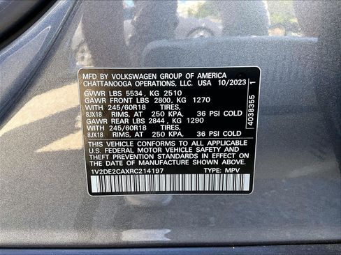 Certified 2024 Volkswagen Atlas Cross Sport SE FWD image 32