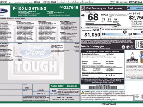 Used 2023 Ford F150 Lightning XLT AWD/4WD image 1
