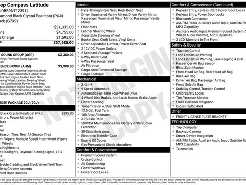 Used 2022 Jeep Compass Latitude w/ Sun and Sound Group AWD/4WD image 67