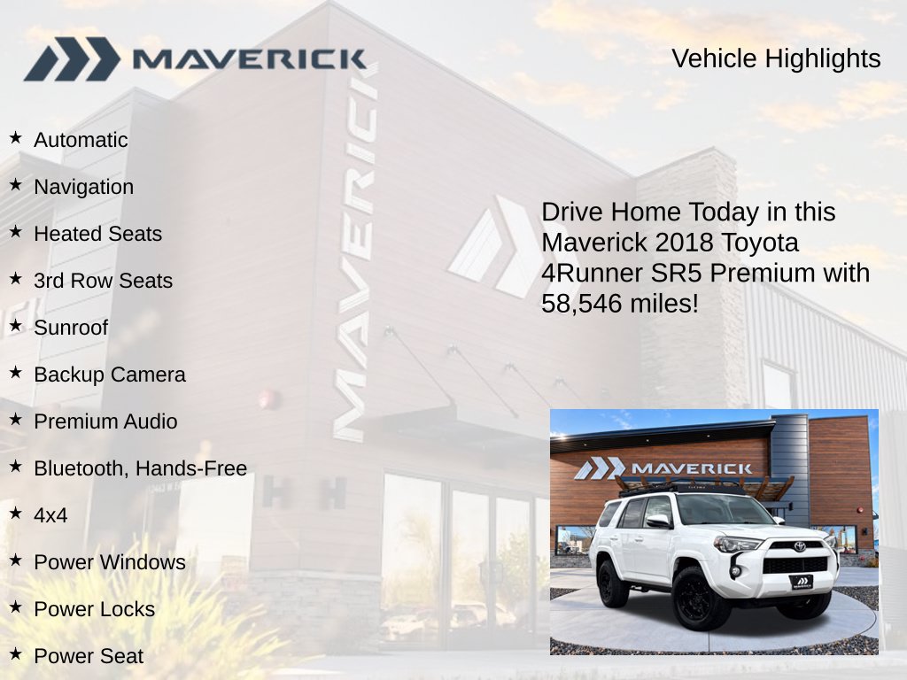Used 2018 Toyota 4Runner SR5 Premium AWD/4WD image 5