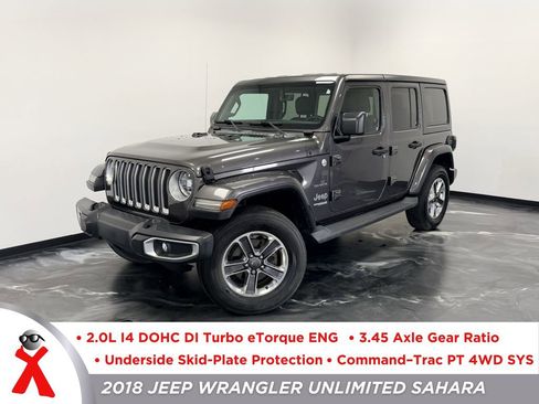 Used 2018 Jeep Wrangler Unlimited Sahara AWD/4WD image 1