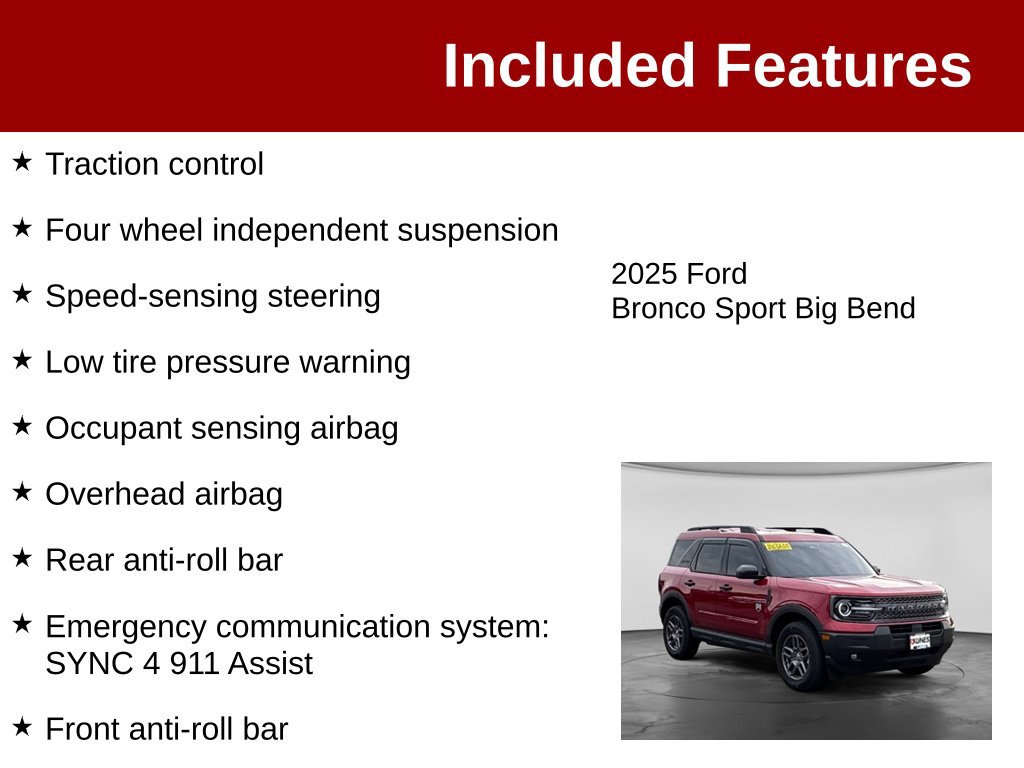 Used 2025 Ford Bronco Sport Big Bend w/ Convenience Package AWD/4WD image 4