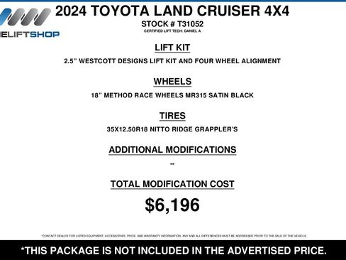 Used 2024 Toyota Land Cruiser 1958 image 2