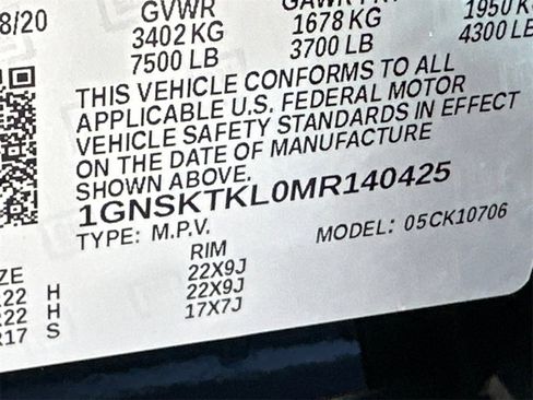 Used 2021 Chevrolet Tahoe High Country w/ Premium Package image 35