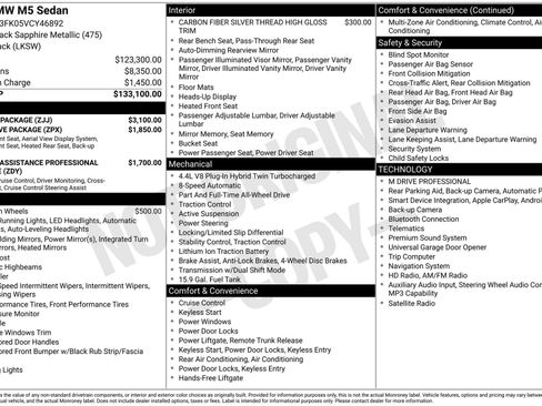 New 2027 BMW M5 w/ Carbon Package AWD/4WD image 11