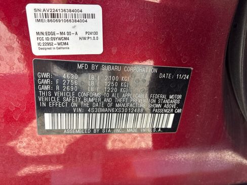 Certified 2025 Subaru Legacy Limited AWD/4WD image 21