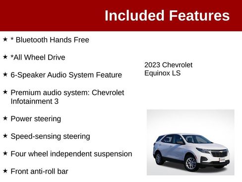 Used 2023 Chevrolet Equinox LS w/ LS Convenience Package AWD/4WD image 3