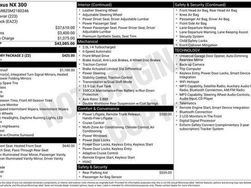 Used 2021 Lexus NX 300 FWD w/ Accessory Package 2 image 39