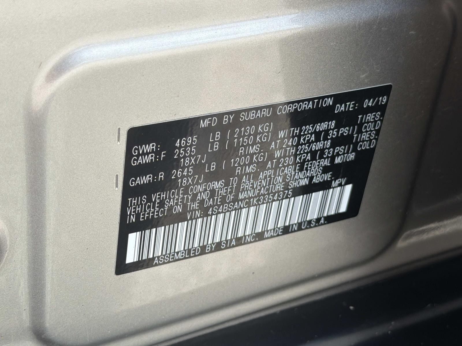 Used 2019 Subaru Outback 2.5i Limited w/ Popular Package #2 AWD/4WD image 35