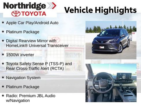 Used 2024 Toyota Sienna Platinum FWD image 2