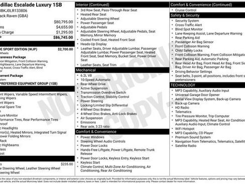 Used 2020 Cadillac Escalade Luxury w/ Escalade Sport Edition RWD image 1