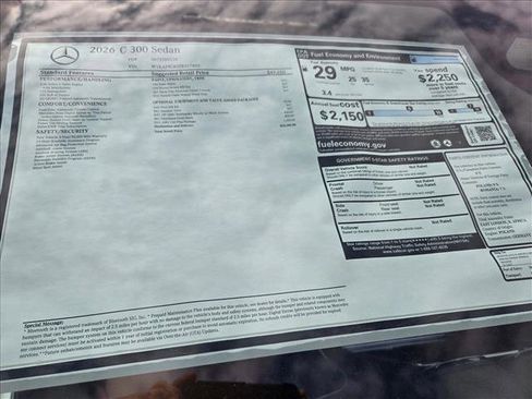 New 2026 Mercedes-Benz C 300 C 300 image 16