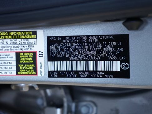 Used 2021 Lexus ES 350 w/ Premium Package image 31