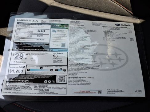 New 2026 Subaru Impreza 2.0i Sport AWD/4WD image 40
