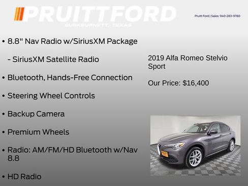 Used 2019 Alfa Romeo Stelvio Sport w/ Quick Order Package 22K Sport RWD image 19
