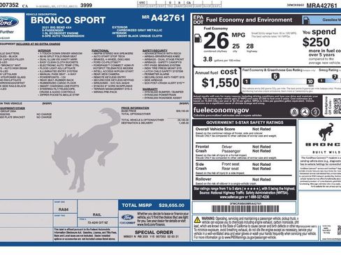 Used 2021 Ford Bronco Sport Big Bend AWD/4WD image 1