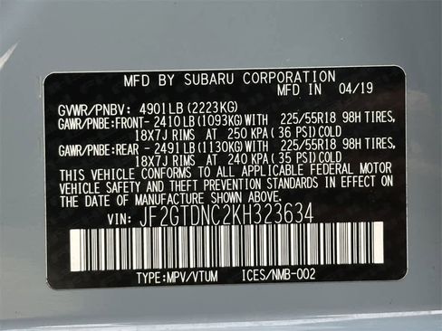 Used 2019 Subaru Crosstrek Hybrid w/ Moonroof Package w/Navigation image 21