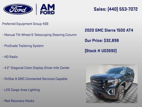 Used 2020 GMC Sierra 1500 AT4 w/ AT4 Premium Package AWD/4WD image 30