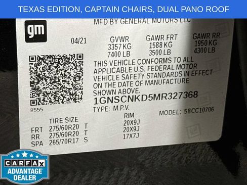 Used 2021 Chevrolet Tahoe LT w/ LT Signature Plus Package RWD image 33