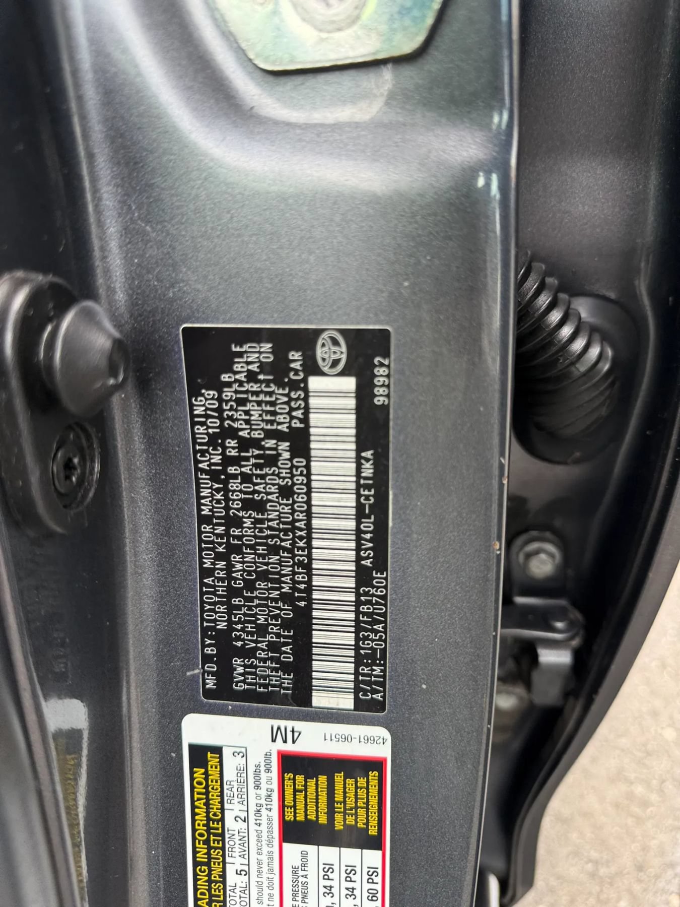 Used 2010 Toyota Camry LE FWD image 39