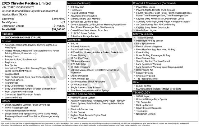 Used 2025 Chrysler Pacifica Limited FWD image 5