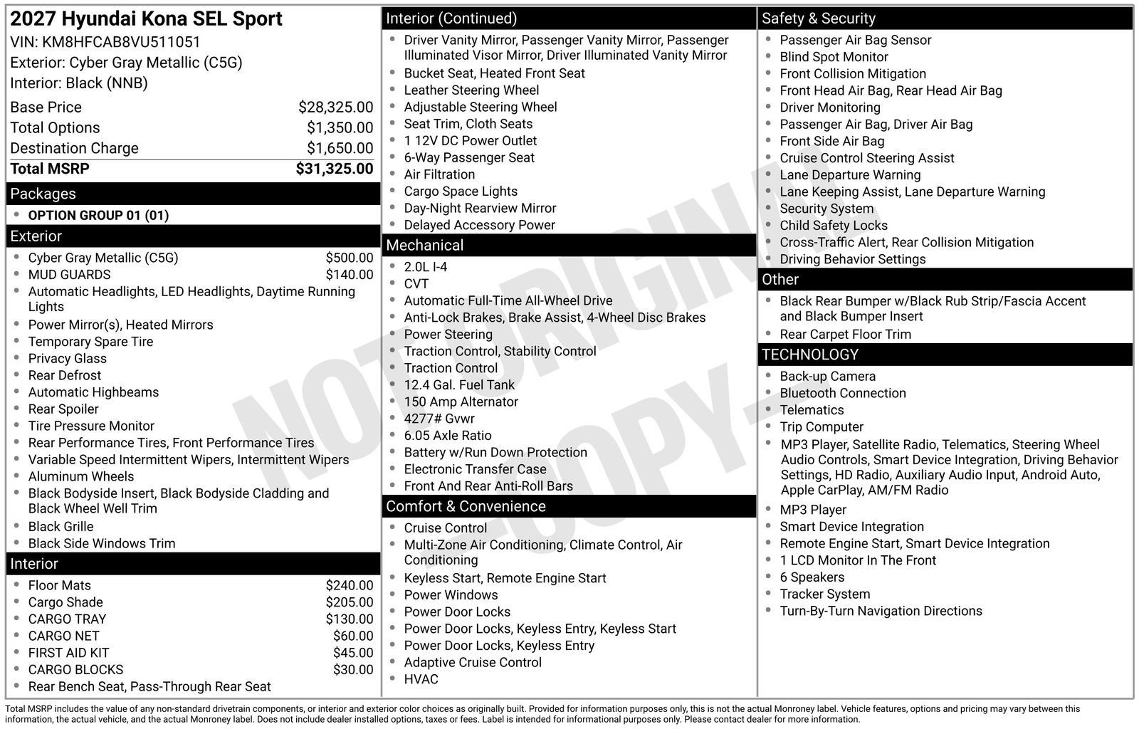 New 2027 Hyundai Kona SEL Sport AWD/4WD image 25
