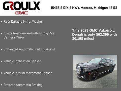 Used 2023 GMC Yukon XL Denali w/ Denali Reserve Package AWD/4WD image 22