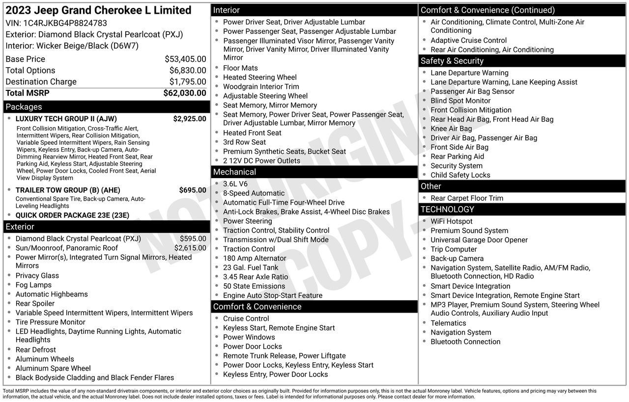 Used 2023 Jeep Grand Cherokee L Limited w/ Luxury Tech Group II AWD/4WD image 5