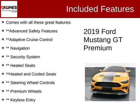 Used 2019 Ford Mustang GT Premium w/ GT Performance Package image 2