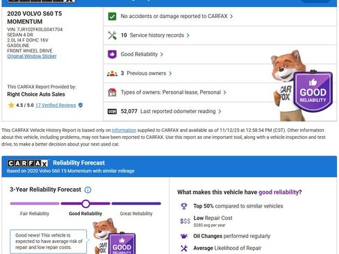 Used 2020 Volvo S60 T5 Momentum image 3