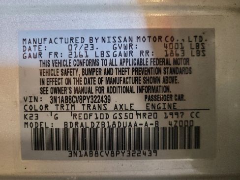 Used 2023 Nissan Sentra SV w/ All-Weather Package FWD image 33