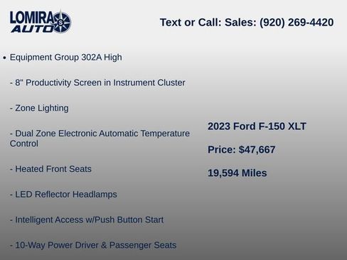 Used 2023 Ford F150 XLT w/ Equipment Group 302A High AWD/4WD image 7