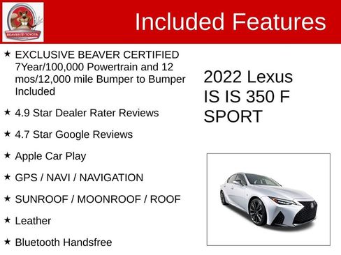 Used 2022 Lexus IS 350 F Sport image 4