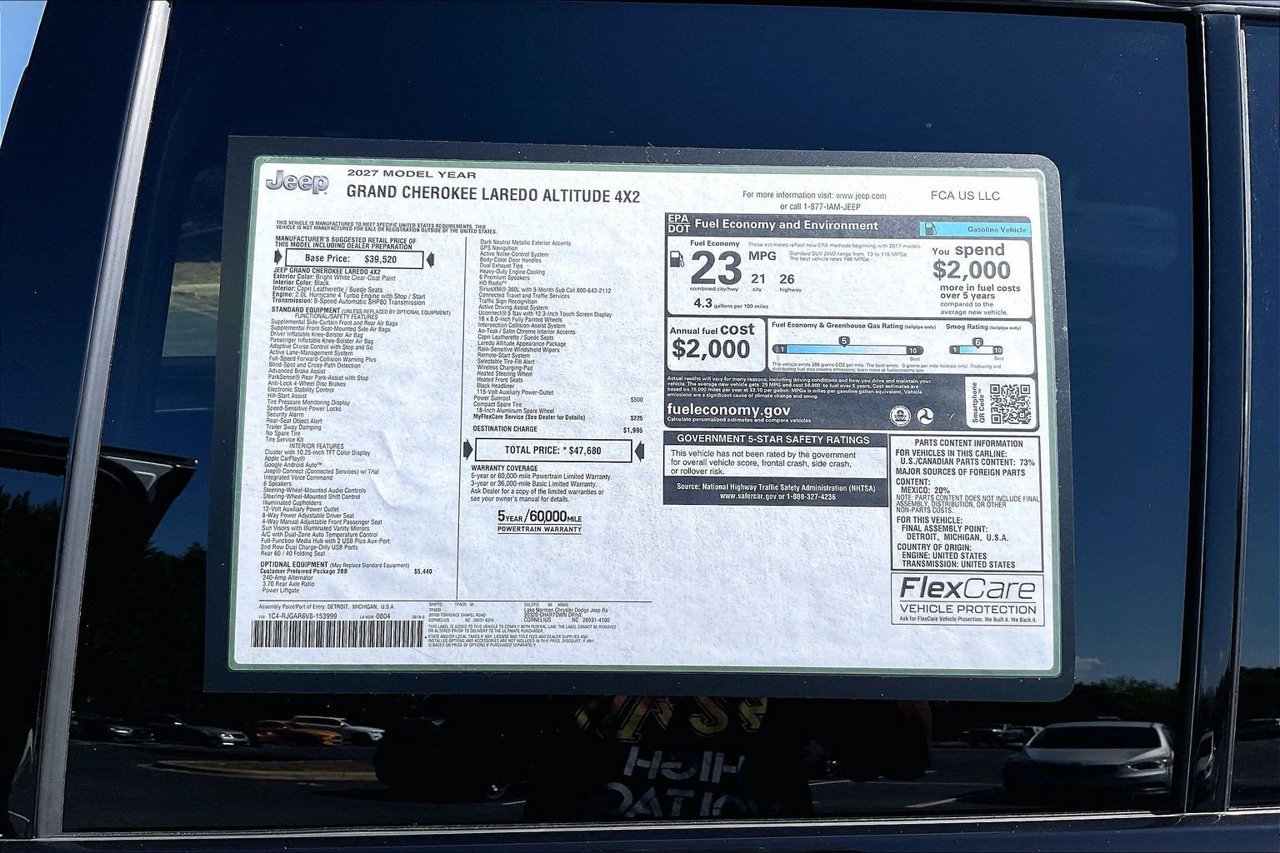 New 2027 Jeep Grand Cherokee Altitude RWD image 37